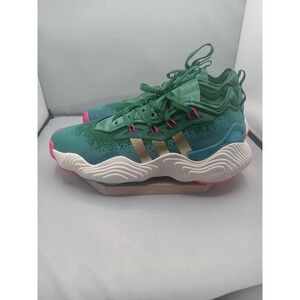 Adidas Men Trae Young 3 Basketball Shoes Dark Green Gold Size 11.5